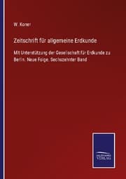 Cover von Zeitschrift für allgemeine Erdkunde
