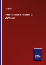 Cover von Friedrich Rückert's Weisheit des Brahmanen