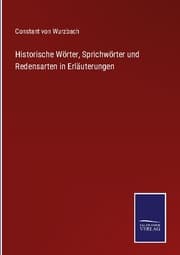 Cover von Historische Wörter, Sprichwörter und Redensarten in Erläuterungen