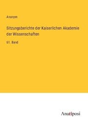 Cover von Sitzungsberichte der Kaiserlichen Akademie der Wissenschaften
