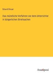 Cover von Das mündliche Verfahren vor dem Unterrichter in bürgerlichen Streitsachen