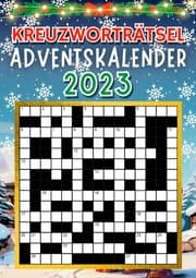 Cover von Kreuzworträtsel Adventskalender 2023 - Weihnachtsgeschenk