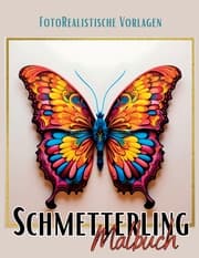 Cover von Malbuch Schmetterling Fotorealistisch.