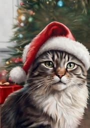 Cover von Katzen Notizheft Weihnachten Süßes Katze Notizbuch mit 55 Motivationssprüchen Leben und Katzenliebe Geschenkidee für Katzenliebhaber, Frauen, Teenager, Kinder zum Weihnachten, Wichtelgeschenk