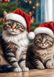 Cover von Katzen Notizbuch Weihnachten mit 55 Zitaten Motivierendes Notizheft Journal Tagebuch Katze Weihnachtsgeschenk Wichtelgeschenk unter 15 Euro Nikolaus Neujahr Silvester
