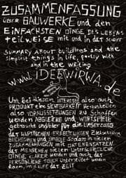 Cover von Zusammenfassung über Bauwerke und den Einfachsten Dingen des Lebens, teilweise mit und in der Schrift