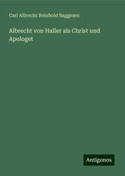 Cover von Albrecht von Haller als Christ und Apologet