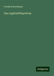 Cover von Das Legitimitätsprincip