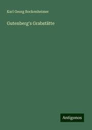 Cover von Gutenberg's Grabstätte