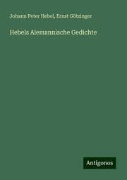 Cover von Hebels Alemannische Gedichte
