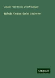 Cover von Hebels Alemannische Gedichte