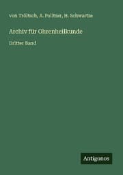 Cover von Archiv für Ohrenheilkunde
