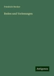 Cover von Reden und Vorlesungen