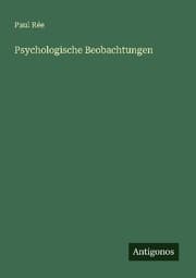 Cover von Psychologische Beobachtungen