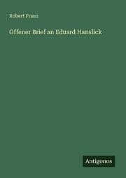 Cover von Offener Brief an Eduard Hanslick