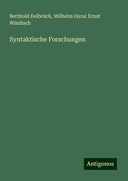 Cover von Syntaktische Forschungen