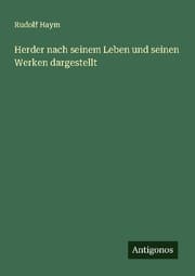 Cover von Herder nach seinem Leben und seinen Werken dargestellt