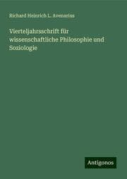 Cover von Vierteljahrsschrift für wissenschaftliche Philosophie und Soziologie