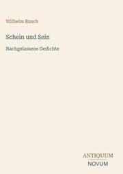 Cover von Schein und Sein