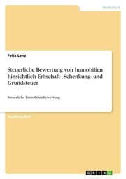 Cover von Steuerliche Bewertung von Immobilien hinsichtlich Erbschaft-, Schenkung- und Grundsteuer