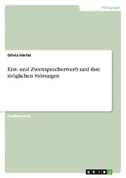Cover von Erst- und Zweitspracherwerb und ihre möglichen Störungen