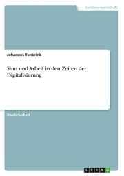 Cover von Sinn und Arbeit in den Zeiten der Digitalisierung