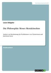 Cover von Die Philosophie Moses Mendelssohns