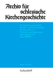 Cover von Archiv für schlesische Kirchengeschichte, Band 75-2017