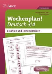 Cover von Wochenplan Deutsch 3/4, Erzählen/Texte schreiben