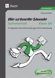 Cover von Die schnelle Stunde Sachunterricht Klasse 3/4