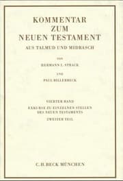 Cover von Kommentar zum Neuen Testament aus Talmud und Midrasch Bd. 4: Exkurse zu einzelnen Stellen des Neuen Testaments