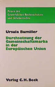 Cover von Durchsetzung der Gemeinschaftsmarke in der Europäischen Union