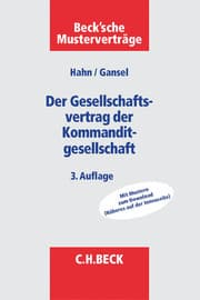 Cover von Der Gesellschaftsvertrag der Kommanditgesellschaft