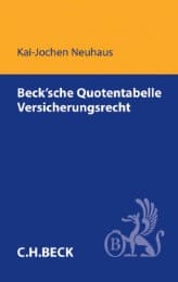 Cover von Beck'sche Quotentabelle Versicherungsrecht