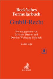 Cover von Beck'sches Formularbuch GmbH-Recht