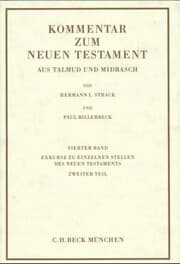 Cover von Kommentar zum Neuen Testament aus Talmud und Midrasch Bd. 4: Exkurse zu einzelnen Stellen des Neuen Testaments
