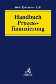 Cover von Handbuch Prozessfinanzierung