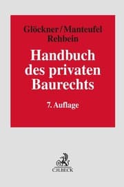 Cover von Handbuch des privaten Baurechts
