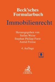 Cover von Beck'sches Formularbuch Immobilienrecht