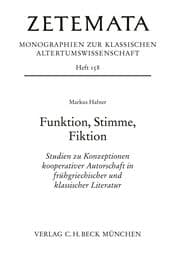 Cover von Funktion, Stimme, Fiktion