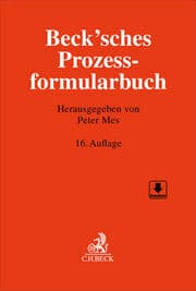 Cover von Beck'sches Prozessformularbuch