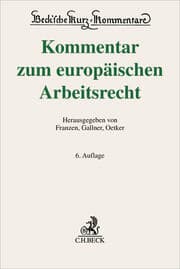 Cover von Kommentar zum europäischen Arbeitsrecht