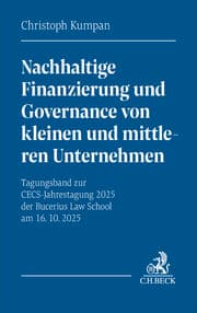 Cover von Nachhaltige Finanzierung und Governance von kleinen und mittleren Unternehmen
