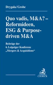 Cover von Quo vadis, M&A? - Reformideen, ESG & Purpose-driven M&A