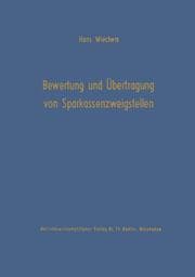 Cover von Die Bewertung und Übertragung von Sparkassenzweigstellen