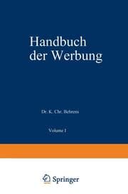 Cover von Handbuch der Werbung