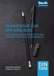 Cover von Kommentar zur DIN 5008:2020
