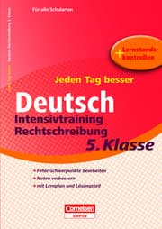 Cover von Deutsch Intensivtraining Rechtschreibung 5. Klasse