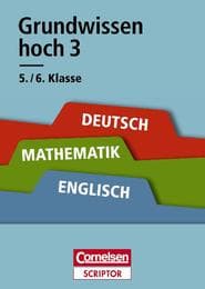 Cover von Grundwissen hoch 3 - Deutsch, Mathematik, Englisch