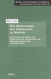 Cover von Die Wohnungen der Kameralen in Wetzlar